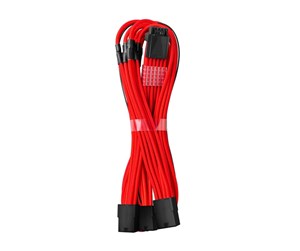 Strømkabel (intern) - CableMod Pro ModMesh 12VHPWR to 3x PCI-e Cable - 45cm Red - CM-PCAB-16P3-N45KR-5PC-R