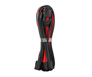 Strømkabel (intern) - CableMod Pro ModMesh 12VHPWR to 3x PCI-e Cable - 45cm Black and Red - CM-PCAB-16P3-N45KKR-5PK-R