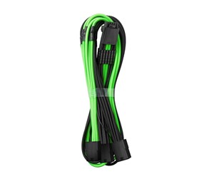 Strømkabel (intern) - CableMod Pro ModMesh 12VHPWR to 3x PCI-e Cable - 45cm Black and Green - CM-PCAB-16P3-N45KKLG-5PK-R