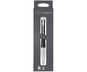 Skrive- & Tegneverktøy - Parker Urban Twist Ballpoint Pen | Muted Black with Chrome Trim | Medium Point Blue Ink Refill - 2150858