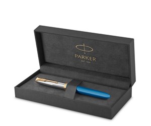 Skrive- & Tegneverktøy - Parker 51  Premium Fountain Pen | Premium Collection | Turquoise | Fine Nib | Blue/Black Ink | Gift box - 2169078