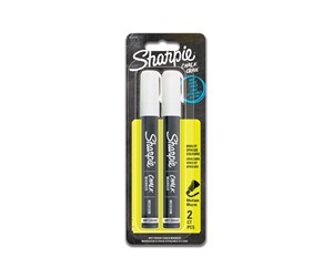 Skrive- & Tegneverktøy - Sharpie krittmarkører | Wet Erase Chalk Pens | Hvit | 2 Stk - 2157734