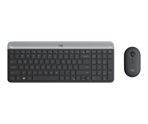 Tastatur - Logitech Slim Wireless Combo MK470 - Tastatur & Mussett - Tsjekkisk - Grå - 920-009260