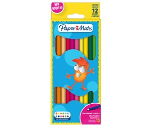 Tape & Lim - Paper Mate Children's Colouring Pencils | Pre-Sharpened Coloured Pencils | Assorted Colours | 12 Count - 2166490