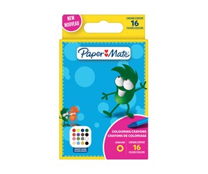 Tape & Lim - Paper Mate Crayons for Kids | Assorted Colours | 16 Wax Children's Crayons - 2168272