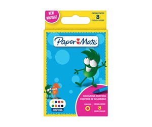 Tape & Lim - Paper Mate Crayons for Kids | Assorted Colours | 8 Wax Children's Crayons - 2168273