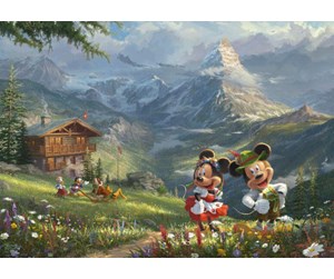 Puslespill - Schmidt Thomas Kinkade Disney Mickey & Minnie In The Alps 1000pcs Gulv - 59938