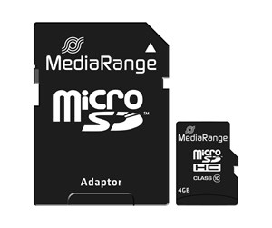 Minnekort - MediaRange - flash memory card - 4 GB - microSDHC - MR956