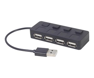 USB-hub - Gembird UHB-U2P4-05 - hub - 4 ports USB-hub - 4 porter - Svart - UHB-U2P4-05