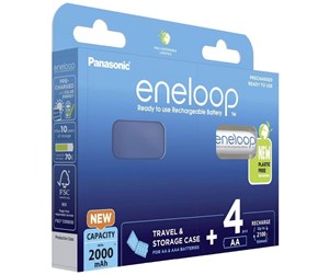 Batteri - Panasonic eneloop BK-3MCDE battery - 4 x AA type - NiMH - BK-3MCDEC4BE