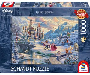 Puslespill - Schmidt Thomas Kinkade Beauty and the Beast Winter 1000 Pieces - 59671