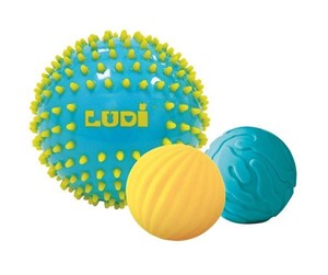 Babyleker - LUDI Sensory ball set - blue - LU30021