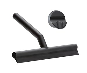 Baderomstilbehør - Zone Denmark Denmark - Wiper W/Magnetic Holder - Black - 330185