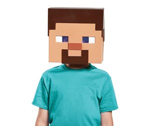 Kostymer - Jakks Minecraft Steve Halvmaske (Barn) - 65680-15L