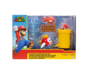 Figurer - Jakks Super Mario 6.5cm Diorama Set Sparkling Waters - 413654