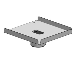 Veggmontering, AV-braketter & AV-møbler - Ergonomic Solutions SpacePole Essentials - mounting component - for printer - black - SPV3105-02