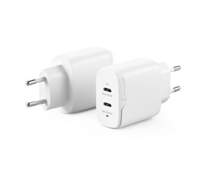 Mobil - Adaptere og ladere - ALOGIC 2X40 Rapid Power 2 Port 40W USB-C GaN Wall Charger - WCG2X40-EU