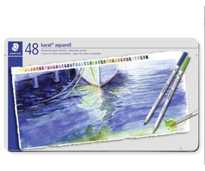 Skrive- & Tegneverktøy - Staedtler karat aquarell 125 - coloured pencil - assorted colours (pack of 48) - 125 M48