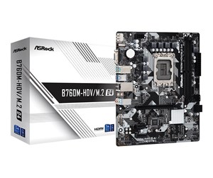 Hovedkort - ASRock B760M-HDV/M.2 D4 Hovedkort - Intel B760 - Intel LGA1700 socket - DDR4 RAM - Micro-ATX - 90-MXBL40-A0UAYZ