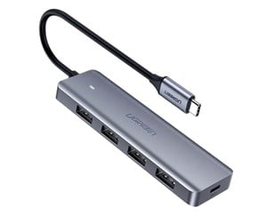 USB-hub - UGREEN 4-in-1 USB C Hub USB-hub - 4 porter - Sølv - 70336