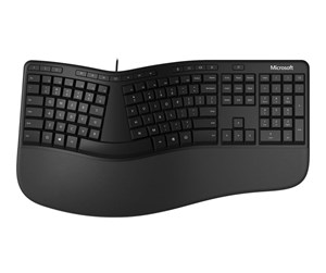 Tastatur - Microsoft Ergonomic Keyboard - Ergonomisk tastatur - Nordisk - Svart - LXN-00009