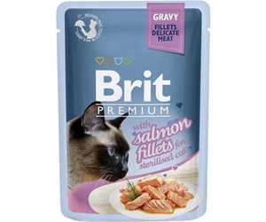 Katt - Brit Premium Gravy w/ Salmon Fillets for Sterilised Cats 85g - BK5500085