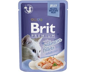 Katt - Brit Premium Jelly w/ Salmon Fillets for Adult Cats 85g - BK4900085