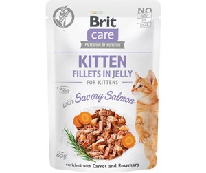 Katt - Brit Care Cat Pouch Kitten - Savory Salmon in Jelly 85g - BK8700085