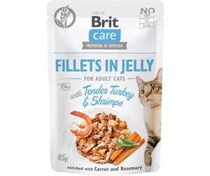 Katt - Brit Care Cat Fillet in Jelly w/ Tender Turkey & Shrimp 85g - BK8500085