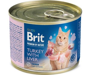 Katt - Brit Premium by Nature Can Turkey with Liver 200 g - BK100020