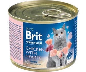 Katt - Brit Premium by Nature Can Chicken with Hearts 200 g - BK060020