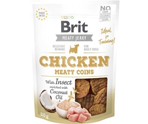 Hund - Brit Jerky Chicken with Insect Meaty Coins 80g - BH9300080