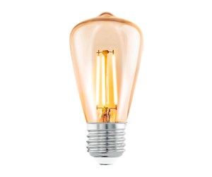 LED-lyspære - EGLO LED-lyspære E27 ST48 4W 270LM 2200K AMBER E27 - 110054