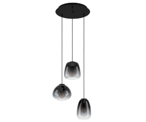 Lamper - EGLO AGUILARES cluster pendant black/grey/transparent - 900196