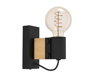 Lamper - EGLO BAILRIGG wall lamp black/brown - 43903