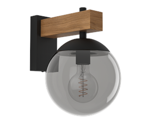 Lamper - EGLO BUFALATA wall lamp black/brown - 900671