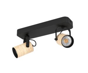 Lamper - EGLO CAYUCA spot rail black/wood - 900437