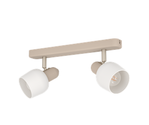 Lamper - EGLO CORATO spot rail 2L sand/white - 900715