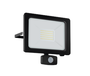 Lamper - EGLO FAEDO 3 outdoor floodlight with sensor LED 102W 5000K black - 900257