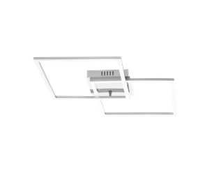 Lamper - EGLO PALMAVES 1 wall/ceiling lamp with remote control brushed steel - 75538