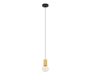 Lamper - EGLO POZUETA 1 pendant light  black/brown - 900801