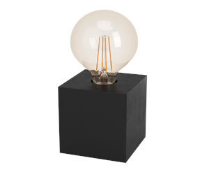 Lamper - EGLO PRESTWICK 2 table lamp black wood - 43734