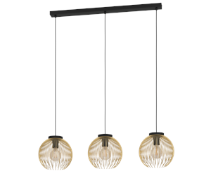 Lamper - EGLO VENEZUELA pendant light  black/gold - 900167