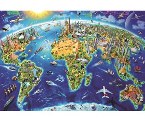 Puslespill - Educa 2000 World Landmarks Globe - 017129