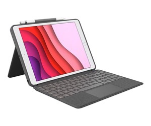 Tastatur - Logitech Combo Touch for iPad 10.9" (10th gen) - Oxford Grey - US - Tastatur & Foliosett - Amerikansk Engelsk - Grå - 920-011382