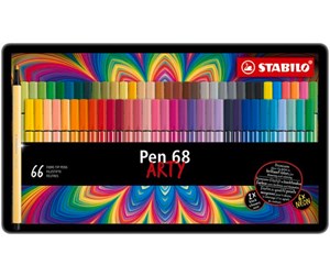 Hobbyartikler - STABILO  Pen 68 Arty metal tin of 66 colors - 204073