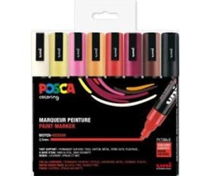 Hobbyartikler - POSCA  marker sæt PC-5M 8 ass. Warm colors - 401644