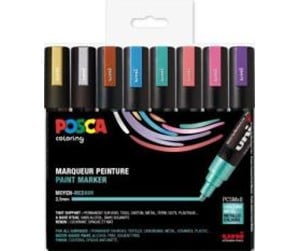 Hobbyartikler - POSCA  marker sæt PC-5M 8 ass. metallic. colors - 401625