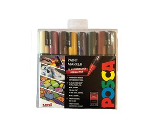 Hobbyartikler - POSCA  marker sæt PC-5M 8 ass. DEEP colors - 401615