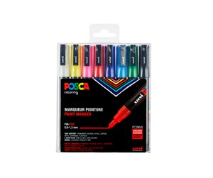 Hobbyartikler - POSCA  marker sæt PC-3M 8 ass. colors std. - 401626